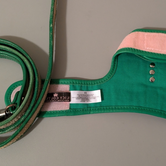 Vintage Y2K Juicy Couture XS Pre-Owned Cotton pink Dog Harness and Leash Set - Picture 3 of 4